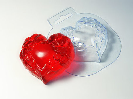 Крылатое сердце пластиковая форма для мыла