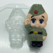 Малыш Солдат пластиковая форма для мыла