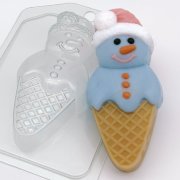 Мороженое снеговик форма пластиковая
