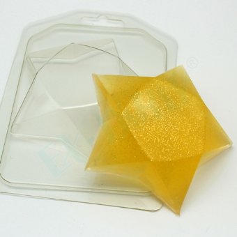 Звезда граненая пластиковая форма для мыла