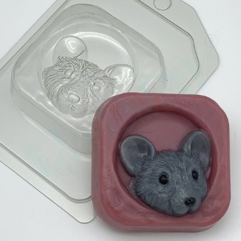 Мышь в норке пластиковая форма для мыла