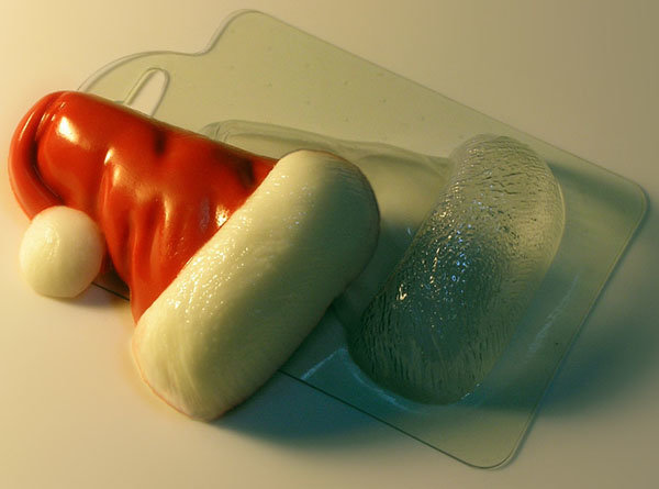 Шапка Санты пластиковая форма для мыла