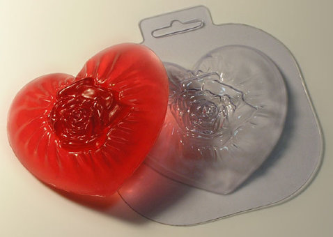 Шелковое сердце пластиковая форма для мыла